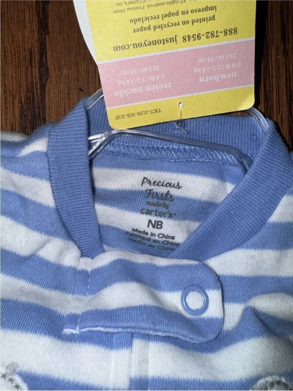 NWT Boys Newborn NB Zipper Sleeper Pajamas Easter Bunny Blue Stripe